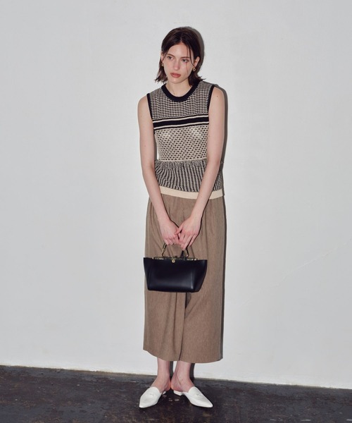 ジャガード編みノースリーブプルオーバー（ニット/セーター