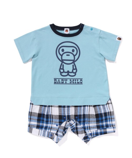 BABYILO CHECK SHORTSAYERED ROMPERSB