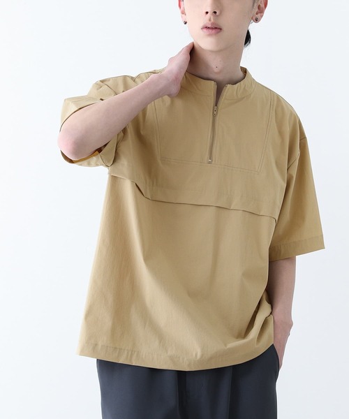 n'OrLABEL(ノアールレーベル)の「【機能素材】『撥水&冷感ハーフジップアップTシャツ』(Tシャツ/カットソー・メンズ・ブラック/カーキ/ベージュ・M/L)」の16枚目の写真