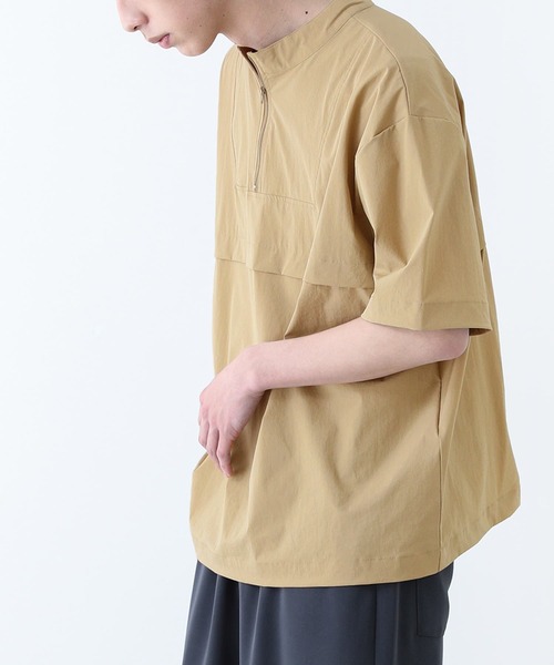 n'OrLABEL(ノアールレーベル)の「【機能素材】『撥水&冷感ハーフジップアップTシャツ』(Tシャツ/カットソー・メンズ・ブラック/カーキ/ベージュ・M/L)」の17枚目の写真