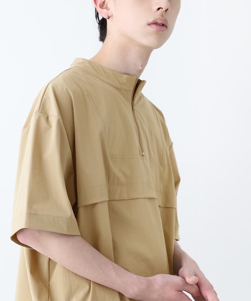 n'OrLABEL(ノアールレーベル)の「【機能素材】『撥水&冷感ハーフジップアップTシャツ』(Tシャツ/カットソー・メンズ・ブラック/カーキ/ベージュ・M/L)」の22枚目の写真