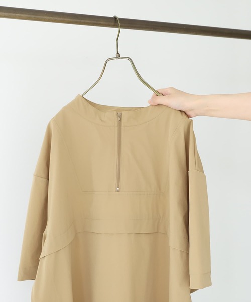 n'OrLABEL(ノアールレーベル)の「【機能素材】『撥水&冷感ハーフジップアップTシャツ』(Tシャツ/カットソー・メンズ・ブラック/カーキ/ベージュ・M/L)」の14枚目の写真