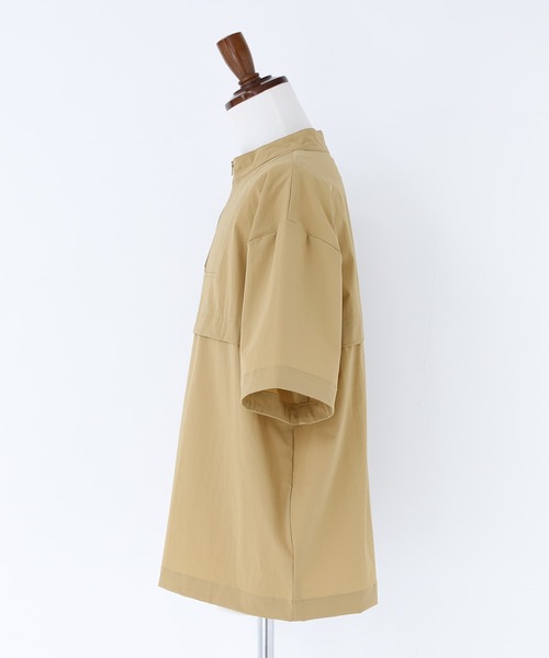 n'OrLABEL(ノアールレーベル)の「【機能素材】『撥水&冷感ハーフジップアップTシャツ』(Tシャツ/カットソー・メンズ・ブラック/カーキ/ベージュ・M/L)」の8枚目の写真