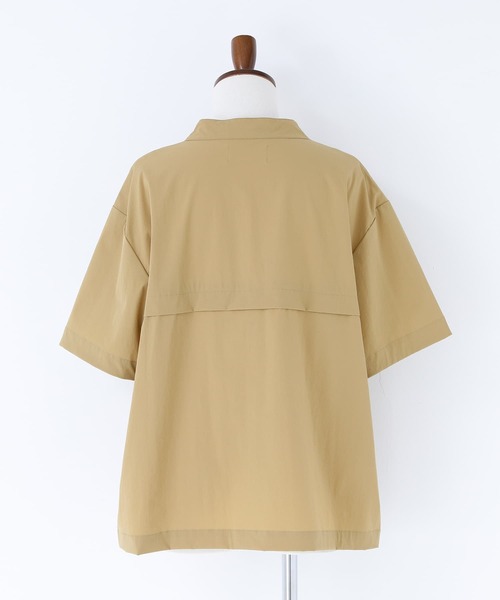 n'OrLABEL(ノアールレーベル)の「【機能素材】『撥水&冷感ハーフジップアップTシャツ』(Tシャツ/カットソー・メンズ・ブラック/カーキ/ベージュ・M/L)」の9枚目の写真