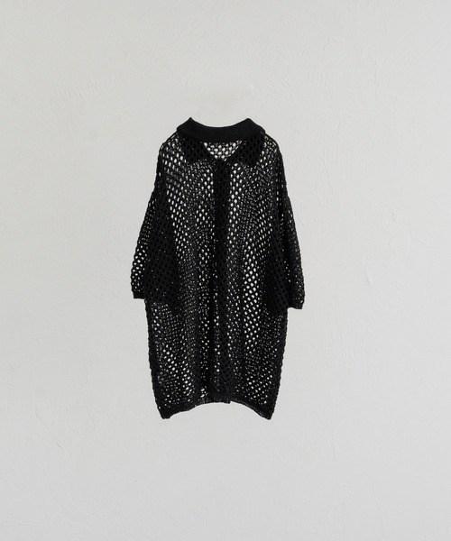 SELLE GLANT（セレグランテ）の「SEQUINS MESH KNIT SHIRT/スパンコールメッシュニットシャツ（シャツ/ブラウス・メンズ・ブラック/ボルドー・SMALL/MEDIUM/LARGE）」の16枚目の写真