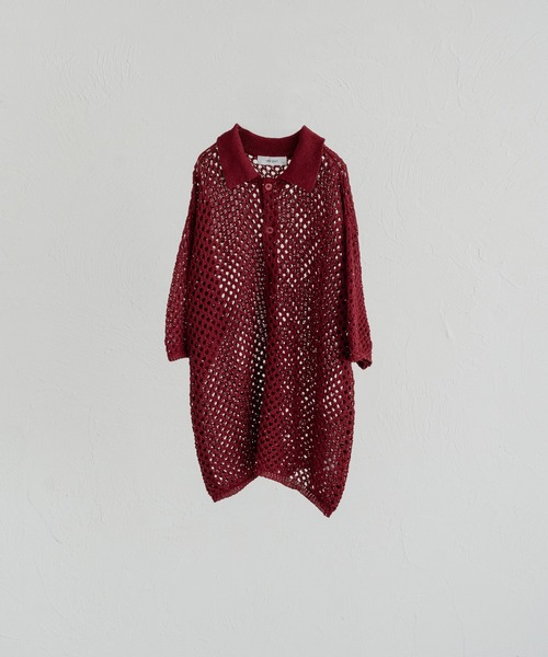 SELLE GLANT（セレグランテ）の「SEQUINS MESH KNIT SHIRT/スパンコールメッシュニットシャツ（シャツ/ブラウス・メンズ・ブラック/ボルドー・SMALL/MEDIUM/LARGE）」の17枚目の写真