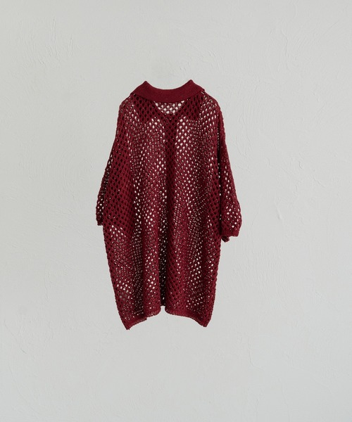 SELLE GLANT（セレグランテ）の「SEQUINS MESH KNIT SHIRT/スパンコールメッシュニットシャツ（シャツ/ブラウス・メンズ・ブラック/ボルドー・SMALL/MEDIUM/LARGE）」の18枚目の写真
