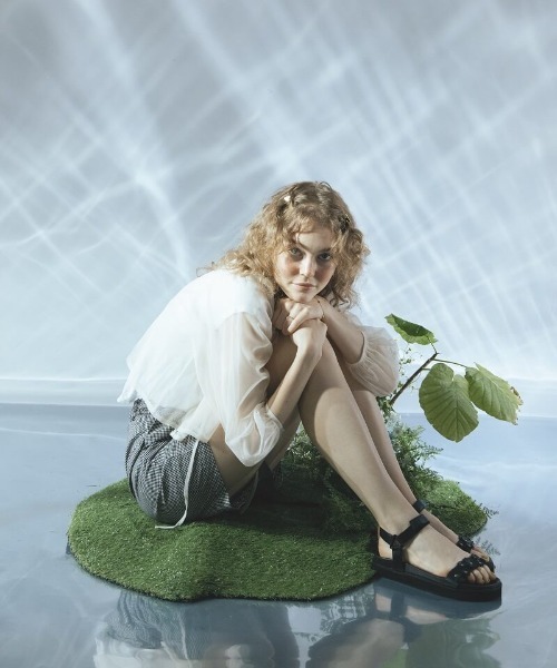 flower(フラワー)の「ギンガムハーフパンツ(その他パンツ・レディース・ブラック/ベージュ・FREE)」の8枚目の写真