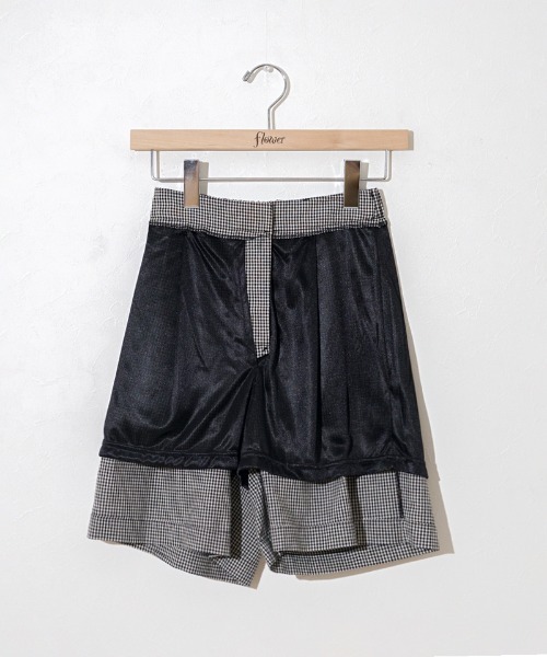 flower(フラワー)の「ギンガムハーフパンツ(その他パンツ・レディース・ブラック/ベージュ・FREE)」の4枚目の写真
