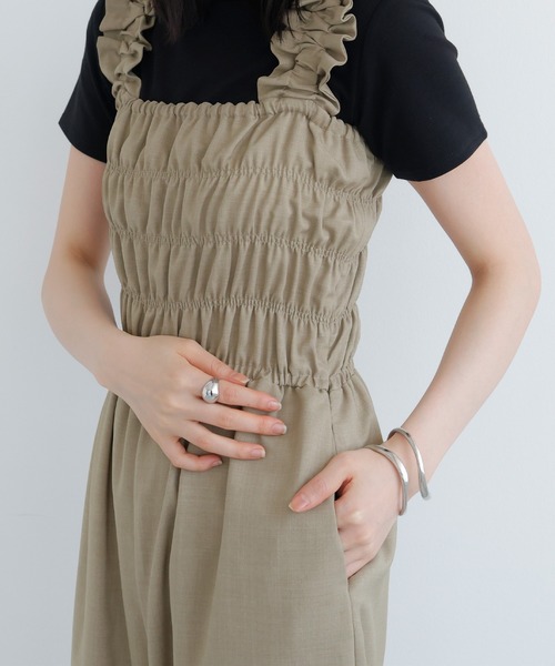 LIAN（リアン）の「フリルオールインワン（つなぎ/オールインワン・レディース・ベージュ/アイボリー/ブラック・FREE）」の13枚目の写真