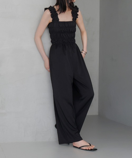 LIAN（リアン）の「フリルオールインワン（つなぎ/オールインワン・レディース・ベージュ/アイボリー/ブラック・FREE）」の15枚目の写真