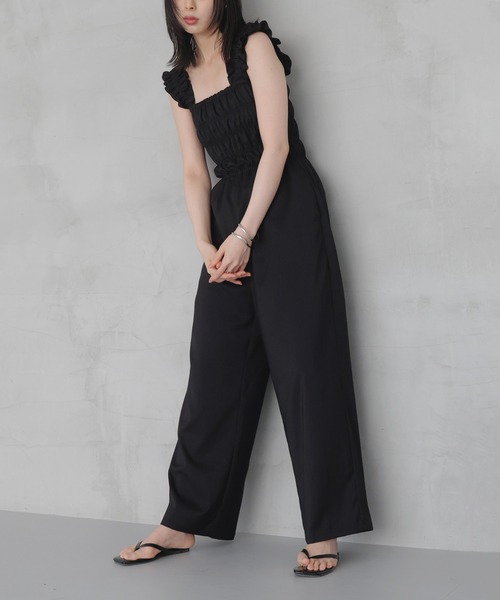 LIAN（リアン）の「フリルオールインワン（つなぎ/オールインワン・レディース・ベージュ/アイボリー/ブラック・FREE）」の21枚目の写真