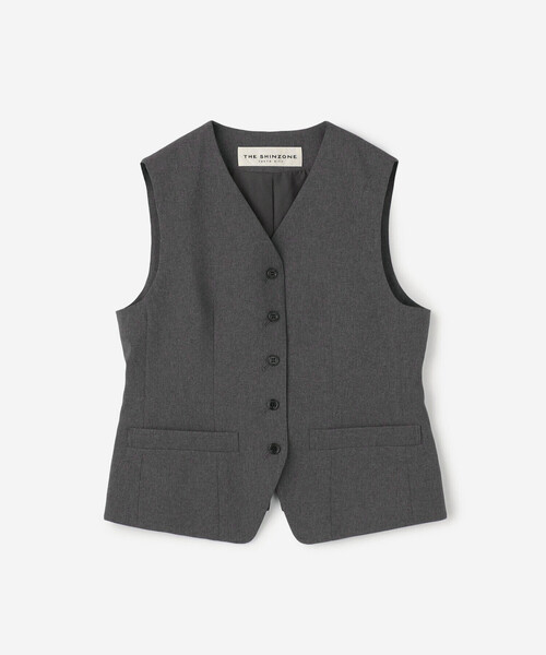 THE SHINZONE(ザ シンゾーン)の「THE SHINZONE | CHRYSLER GILET WOMEN(ベスト・レディース・グレー/ブラック・34)」の3枚目の写真