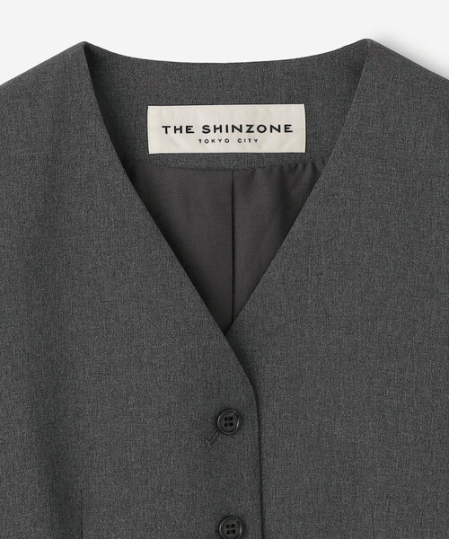 THE SHINZONE(ザ シンゾーン)の「THE SHINZONE | CHRYSLER GILET WOMEN(ベスト・レディース・グレー/ブラック・34)」の5枚目の写真