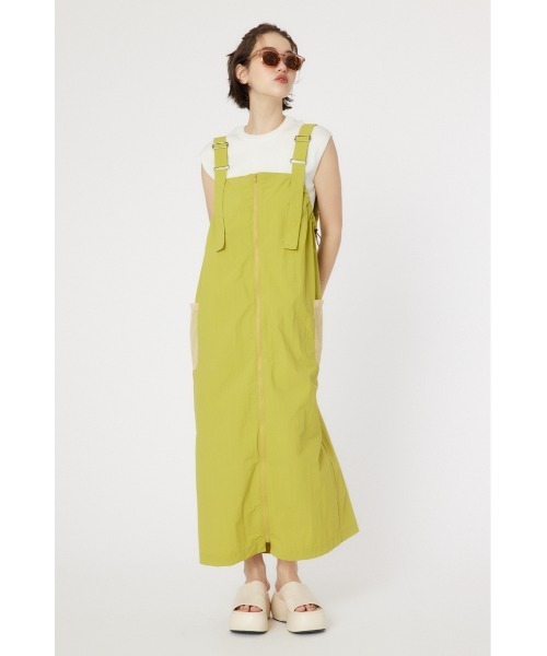 RODEO CROWNS WIDE BOWL（ロデオクラウンズワイドボウル）の「W/R ジャンパースカート（スカート・レディース・ライム/カーキ/ブラック・FREE）」の9枚目の写真