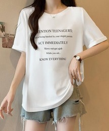 ロゴtシャツ 半袖 サマートップス韓国風