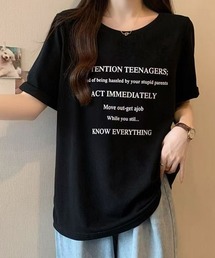 ロゴtシャツ 半袖 サマートップス韓国風