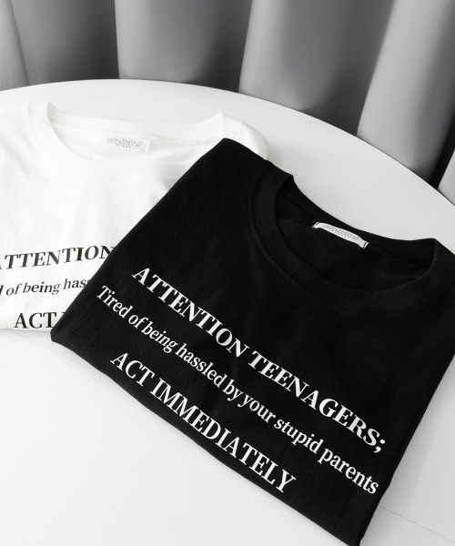 Miniministore(ミニミニストア)の「ロゴtシャツ 半袖 サマートップス韓国風(Tシャツ/カットソー・レディース・ブラック/ホワイト・FREE)」の19枚目の写真