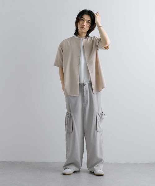 セール】ノーカラーシャツ(5分袖)（シャツ/ブラウス）｜SENSE OF PLACE