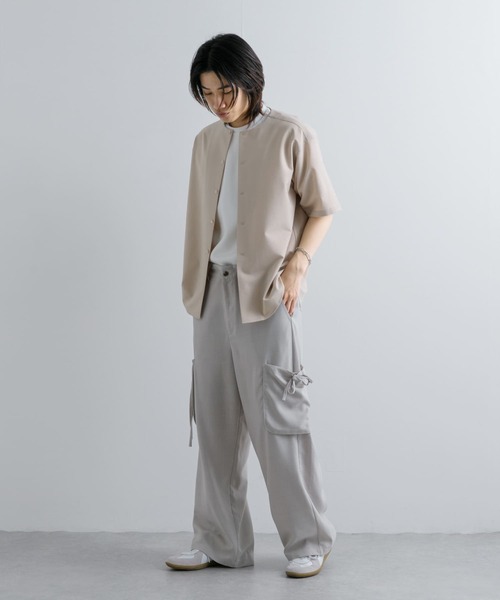 セール】ノーカラーシャツ(5分袖)（シャツ/ブラウス）｜SENSE OF PLACE