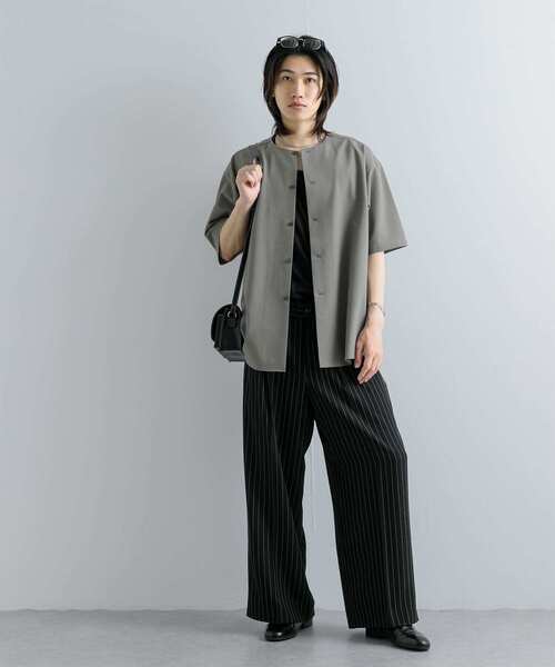 graphpaper ノーカラーブラウス graphpaper ノーカラーブラウス