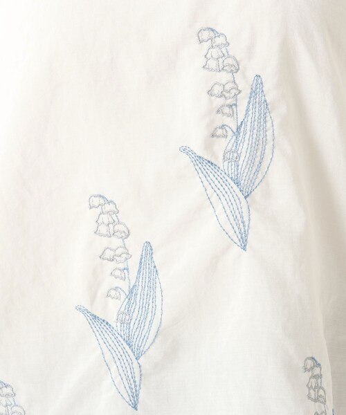 one'sterrace(ワンズテラス)の「刺繍フレンチスリーブプルオーバー スズラン(Tシャツ/カットソー・レディース・アイボリー系8/ブルー系その他7・00)」の7枚目の写真