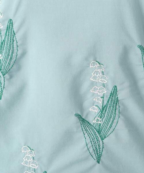one'sterrace(ワンズテラス)の「刺繍フレンチスリーブプルオーバー スズラン(Tシャツ/カットソー・レディース・アイボリー系8/ブルー系その他7・00)」の4枚目の写真
