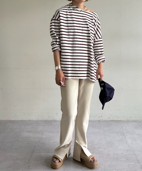 SHENERY(シーナリー)の「ジョーゼットスリムパンツ(その他パンツ・レディース・ブラック/アイボリー・38/36)」の7枚目の写真