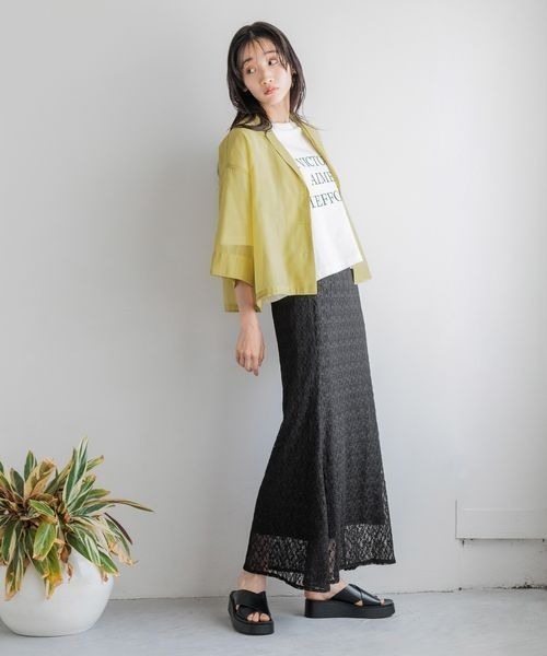 LOWRYS FARM(ローリーズファーム)の「レースマーメイドスカート 128525(スカート・レディース・ブラック/アイボリー/イエロー/グレー・FREE)」の21枚目の写真