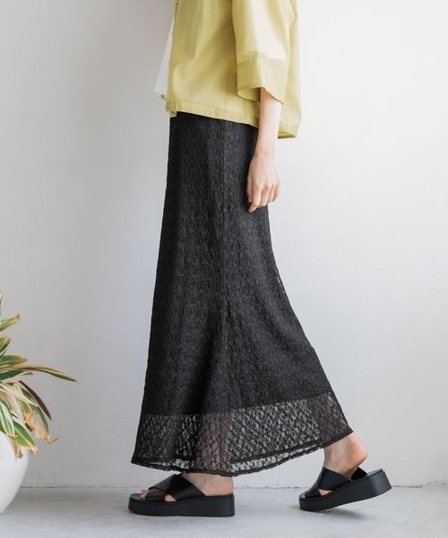 LOWRYS FARM(ローリーズファーム)の「レースマーメイドスカート 128525(スカート・レディース・ブラック/アイボリー/イエロー/グレー・FREE)」の17枚目の写真