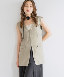 mysty woman | フロントZIPジレ 135629(ベスト)