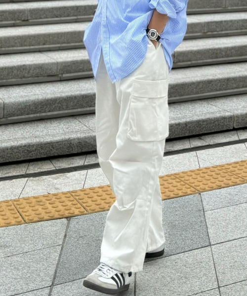 CERCA(チェルカ)の「パラシュートドローコードワイドカーゴパンツ(MI)(カーゴパンツ・メンズ・カーキ/ベージュ/ホワイト/ブラック・LARGE/MEDIUM)」の17枚目の写真