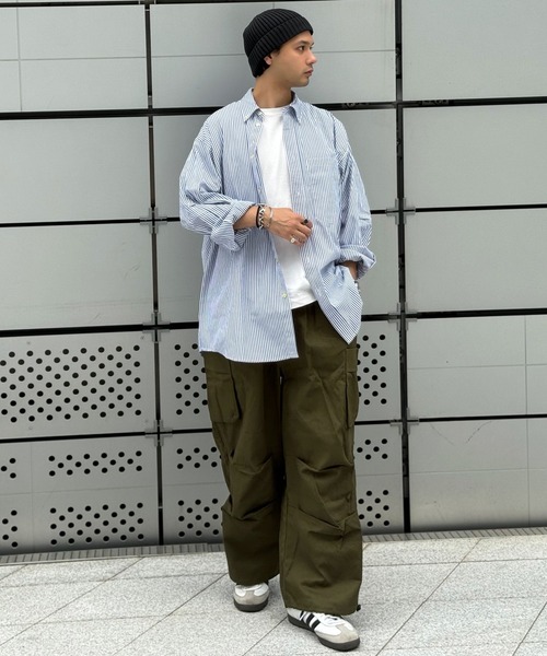 CERCA(チェルカ)の「パラシュートドローコードワイドカーゴパンツ(MI)(カーゴパンツ・メンズ・カーキ/ベージュ/ホワイト/ブラック・LARGE/MEDIUM)」の22枚目の写真