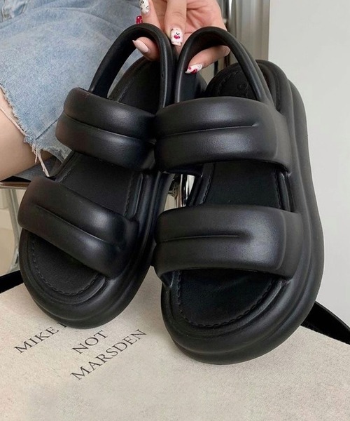 shopnikoniko(ショップニコニコ)の「厚底スポーツサンダル ボリュームソール スポサン EVA素材(サンダル・レディース・ホワイト/ベージュ/ブラック・S/M/L)」の14枚目の写真