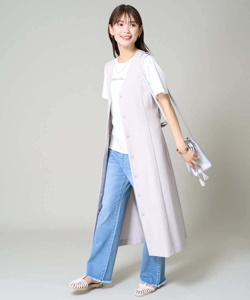 a.v.v(アーヴェヴェ)の「【マシンウォッシャブル】2WAY/ジレワンピース(ワンピース・レディース・ネイビー/グレー系その他・36/40/38/34/42)」の12枚目の写真