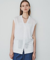 ◆【手洗い可】ハイゲージニットベスト