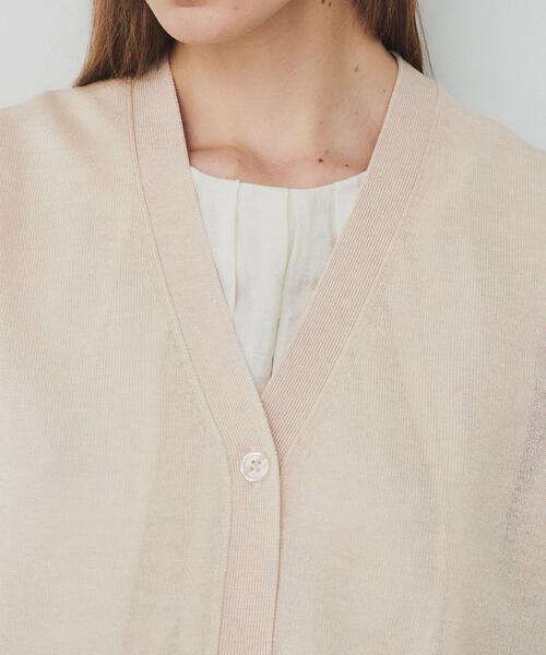 cloenc（クロエンス）の「◆【手洗い可】ハイゲージニットベスト（ベスト・レディース・ベージュ/グレー/オフホワイト・02）」の5枚目の写真