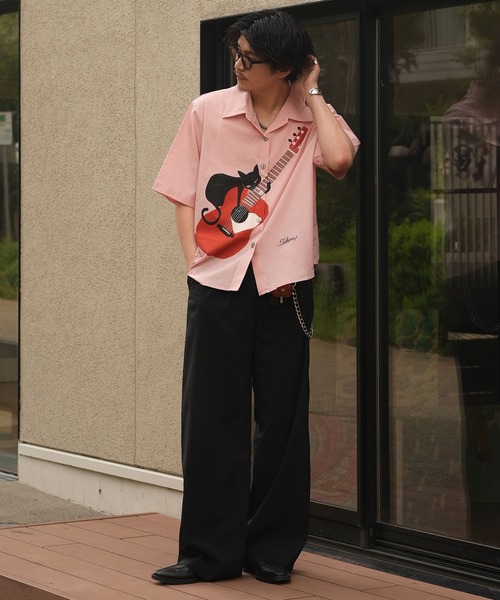 INTERPLAY(インタープレイ)の「【INTERPLAY x TAKERU】アコースティック ニャー 開襟シャツ (ユニセックス)(シャツ/ブラウス・メンズ・ホワイト/ピンク・FREE)」の20枚目の写真