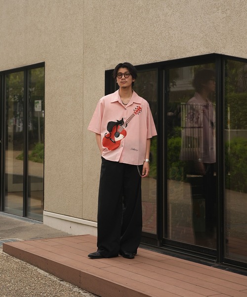 INTERPLAY(インタープレイ)の「【INTERPLAY x TAKERU】アコースティック ニャー 開襟シャツ (ユニセックス)(シャツ/ブラウス・メンズ・ホワイト/ピンク・FREE)」の16枚目の写真