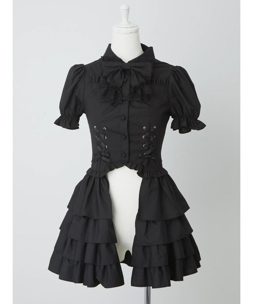 Jamie エーエヌケー（ジェイミーエーエヌケー）の「お姫さまティアードブラウス（シャツ/ブラウス・レディース・レッド/ブラック・M）」の7枚目の写真