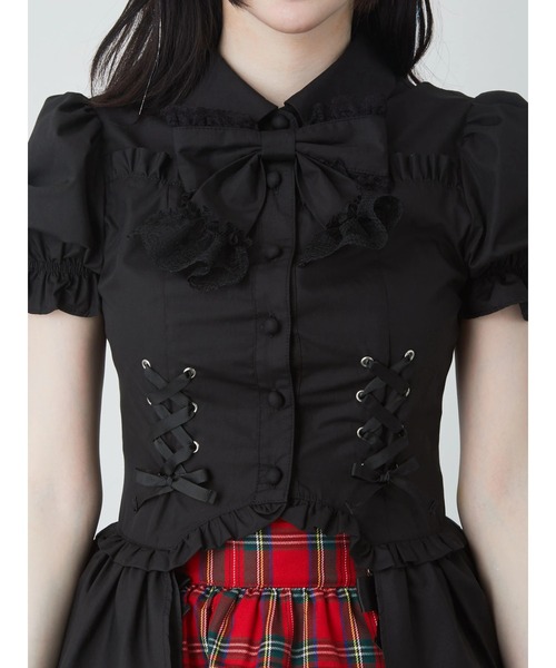 Jamie エーエヌケー（ジェイミーエーエヌケー）の「お姫さまティアードブラウス（シャツ/ブラウス・レディース・レッド/ブラック・M）」の13枚目の写真