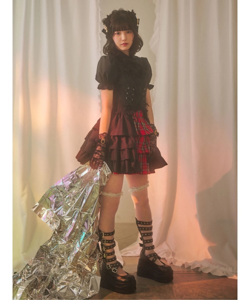 Jamie エーエヌケー（ジェイミーエーエヌケー）の「お姫さまティアードブラウス（シャツ/ブラウス・レディース・レッド/ブラック・M）」の19枚目の写真