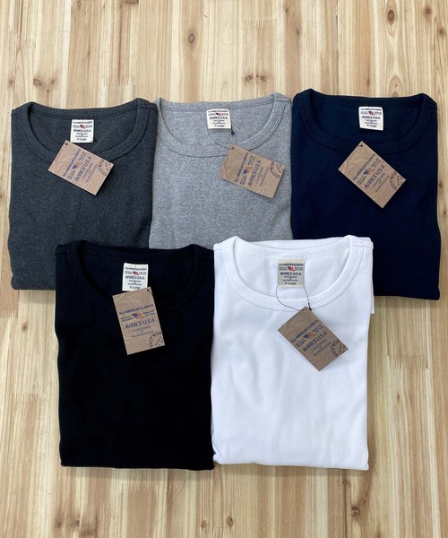 AVIREX（アヴィレックス）の「リブ 長袖 クルーネック Tシャツ デイリーウェア（Tシャツ/カットソー・メンズ・ホワイト/チャコールグレー/ブラック/ネイビー/杢グレー・L/XL/M）」の7枚目の写真