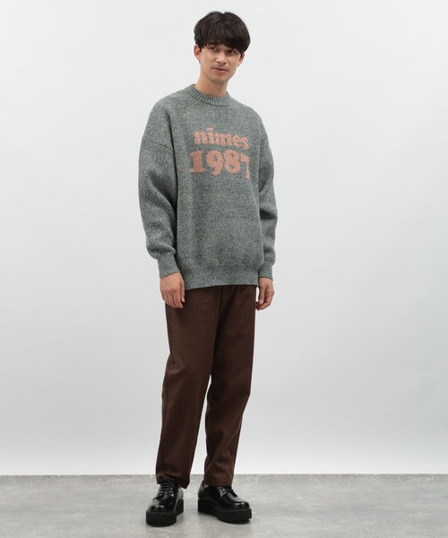 LAKOLE（ラコレ）の「ヴィンテージライクロゴニット / 116743（ニット/セーター・メンズ・マスタード/チャコールグレー/ライトグレー・X-LARGE/LARGE/MEDIUM）」の4枚目の写真