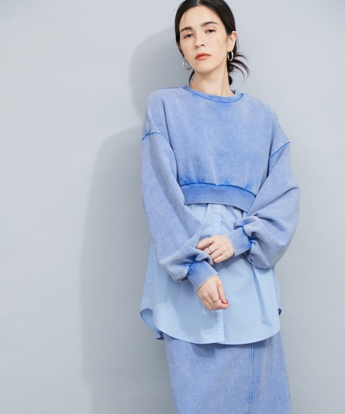 【セール】【セットアップ対応】2WAYピグメントスウェットプルオーバー（スウェット）｜LE CERCLE par rope'（ルセルクルパーロペ）