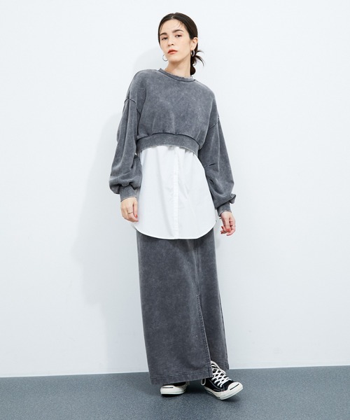【セール】【セットアップ対応】2WAYピグメントスウェットプルオーバー（スウェット）｜LE CERCLE par rope'（ルセルクルパーロペ）