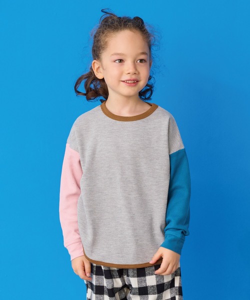 Life Support Products(ライフサポートプロダクツ)の「ワッフルロンT(Tシャツ/カットソー・キッズ・グレー系その他/ホワイト系1/ライトピンク/ブルー/オフホワイト/パープル系その他/ホワイト系その他/ブラウン/レッド/チャコール/ラベンダー/グリーン系その他/イエロー/パープル・140/150/80/90/95/100/110/120/130)」の4枚目の写真