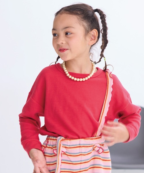 Life Support Products(ライフサポートプロダクツ)の「ワッフルロンT(Tシャツ/カットソー・キッズ・グレー系その他/ホワイト系1/ライトピンク/ブルー/オフホワイト/パープル系その他/ホワイト系その他/ブラウン/レッド/チャコール/ラベンダー/グリーン系その他/イエロー/パープル・140/150/80/90/95/100/110/120/130)」の14枚目の写真