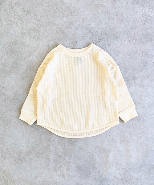 Life Support Products(ライフサポートプロダクツ)の「ワッフルロンT(Tシャツ/カットソー・キッズ・グレー系その他/ホワイト系1/ライトピンク/ブルー/オフホワイト/パープル系その他/ホワイト系その他/ブラウン/レッド/チャコール/ラベンダー/グリーン系その他/イエロー/パープル・140/150/80/90/95/100/110/120/130)」の2枚目の写真