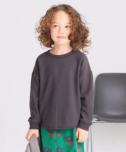 Life Support Products(ライフサポートプロダクツ)の「ワッフルロンT(Tシャツ/カットソー・キッズ・グレー系その他/ホワイト系1/ライトピンク/ブルー/オフホワイト/パープル系その他/ホワイト系その他/ブラウン/レッド/チャコール/ラベンダー/グリーン系その他/イエロー/パープル・140/150/80/90/95/100/110/120/130)」の5枚目の写真